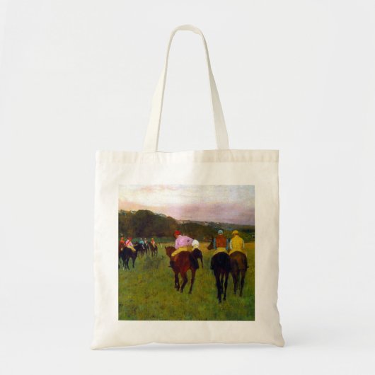 Edgar Degas Race Pferde in Longchamp Tragetasche (Vorne)