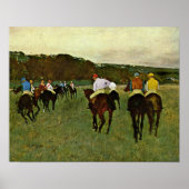 Edgar Degas - Racehorses in Longchamp Poster (Vorne)