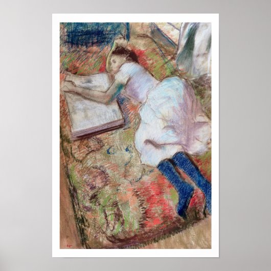 Edgar Degas | Reader Lying Down, c.1889 Poster (Vorne)
