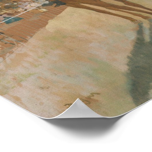 Edgar Degas | Reitpferde vor den Ständen Poster (Ecke)