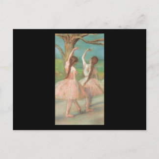 Edgar Degas rosa Tänzerin Postkarte