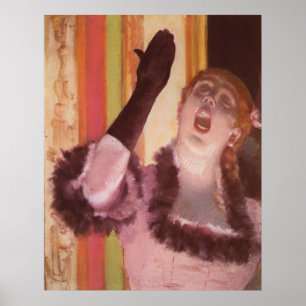 Edgar Degas - Sängerin mit Glove 1878 Blume Poster