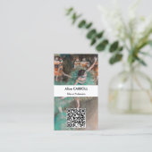 Edgar Degas - Schwankende Tänzerin - QR Code Visitenkarte (Stehend Vorderseite)