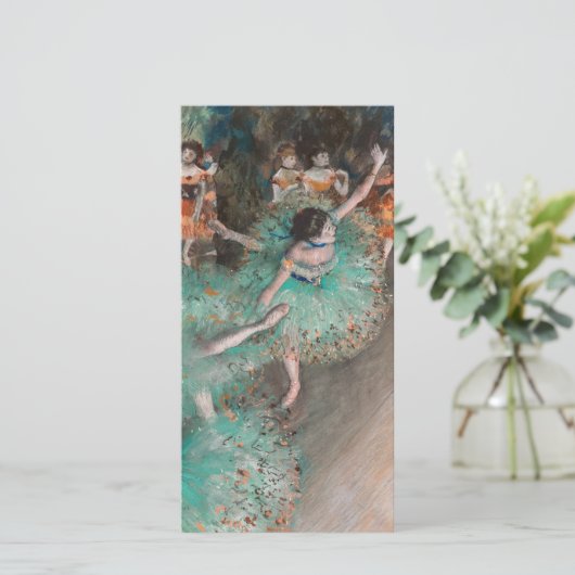 Edgar Degas - Schwuchender Tänzer / Tänzer in Grün Dankeskarte (Stehend Vorderseite)