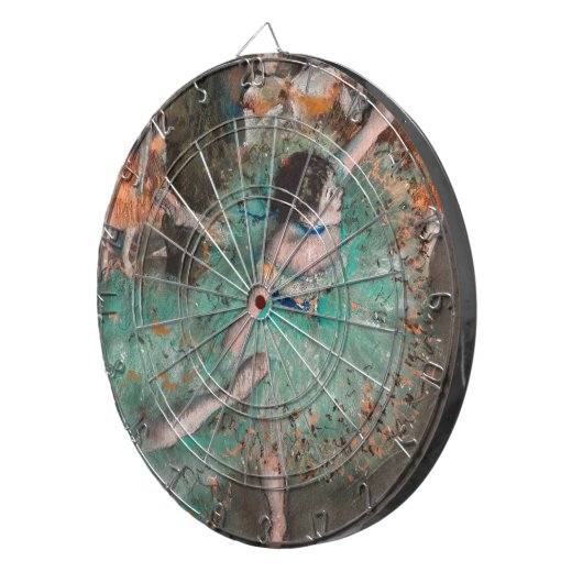 Edgar Degas - Schwuchender Tänzer / Tänzer in Grün Dartscheibe (Vorderseite rechts)