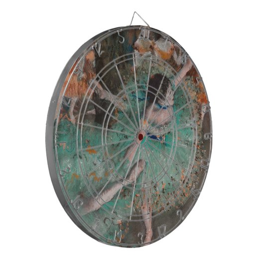 Edgar Degas - Schwuchender Tänzer / Tänzer in Grün Dartscheibe (Vorderseite Links)