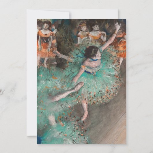 Edgar Degas - Schwuchender Tänzer / Tänzer in Grün Einladung (Vorderseite)