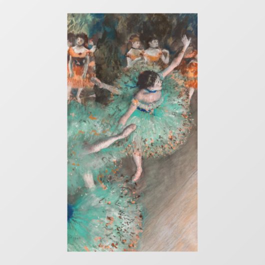 Edgar Degas - Schwuchender Tänzer / Tänzer in Grün Fensteraufkleber (Blatt)