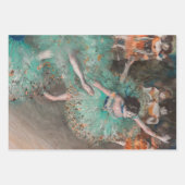 Edgar Degas - Schwuchender Tänzer / Tänzer in Grün Geschenkpapier Set (Vorderseite)