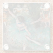 Edgar Degas - Schwuchender Tänzer / Tänzer in Grün Glasuntersetzer (Rückseite)
