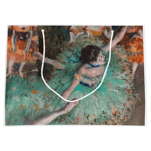 Edgar Degas - Schwuchender Tänzer / Tänzer in Grün Große Geschenktüte (Vorderseite)