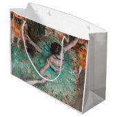 Edgar Degas - Schwuchender Tänzer / Tänzer in Grün Große Geschenktüte (Rückseite Schrägansicht)