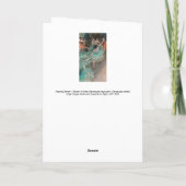 Edgar Degas - Schwuchender Tänzer / Tänzer in Grün Karte (Rückseite)