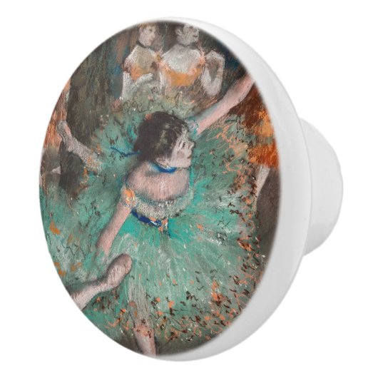 Edgar Degas - Schwuchender Tänzer / Tänzer in Grün Keramikknauf (Rechts)