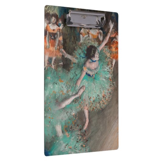 Edgar Degas - Schwuchender Tänzer / Tänzer in Grün Klemmbrett (Rechts)
