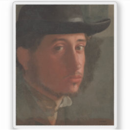Edgar Degas - Selbstportrait Aufkleber