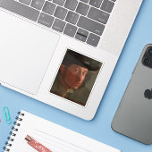 Edgar Degas - Selbstportrait Aufkleber (Laptop mit iPhone)