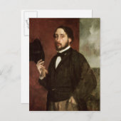 Edgar Degas | Selbstportrait, c.1862 Postkarte (Vorne/Hinten)
