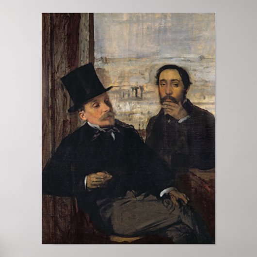Edgar Degas | Selbstportrait w Evariste de Valerne Poster (Vorne)
