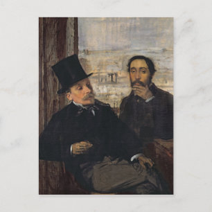 Edgar Degas   Selbstportrait w Evariste de Valerne Postkarte