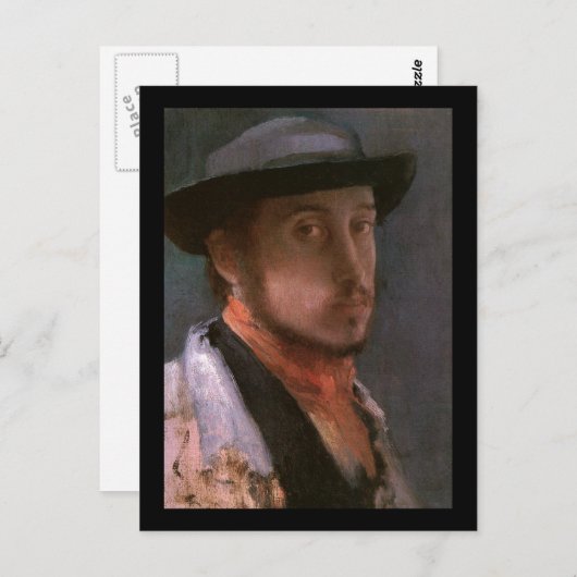 Edgar Degas Self Postkarte (Vorne/Hinten)