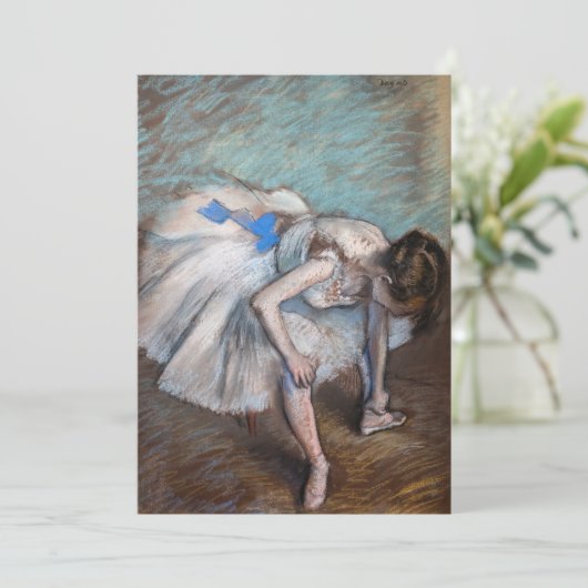 Edgar Degas - Sitzender Tänzer Einladung (Stehend Vorderseite)