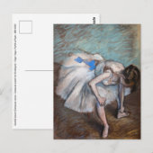 Edgar Degas - Sitzender Tänzer Postkarte (Vorne/Hinten)