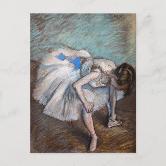 Edgar Degas - Sitzender Tänzer Postkarte (Vorderseite)