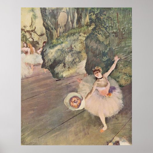Edgar Degas Star of Ballet mit Blume 1878 Pastellf Poster (Vorne)