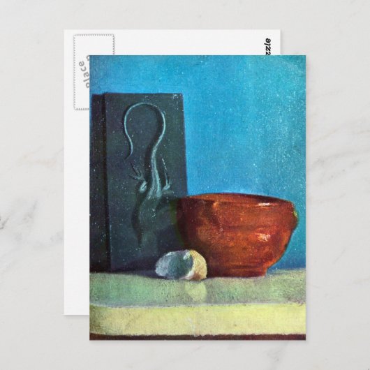 Edgar Degas - Still Life with lizard Postkarte (Vorne/Hinten)