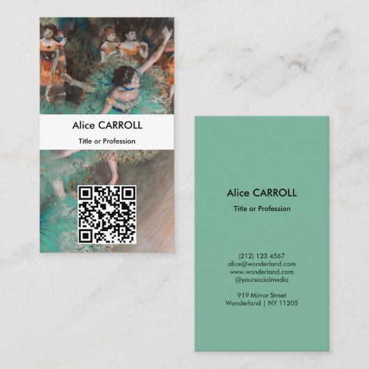 Edgar Degas - Swying Dancer - QR-Code Visitenkarte (Vorne/Hinten)