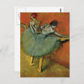 Edgar Degas | Tänzer am Bar Postkarte (Vorne/Hinten)