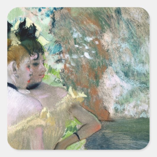 Edgar Degas | Tänzer im Flügel Quadratischer Aufkleber (Vorderseite)