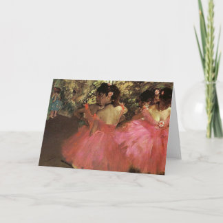 Edgar Degas - Tänzer im Rosa Feiertagskarte