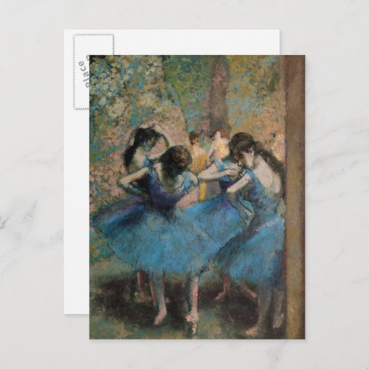 Edgar Degas | Tänzer in blau, 1890 Postkarte (Vorne/Hinten)