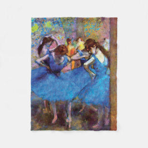 Edgar Degas - Tänzer in Blau - Balletttanz Lover Fleecedecke