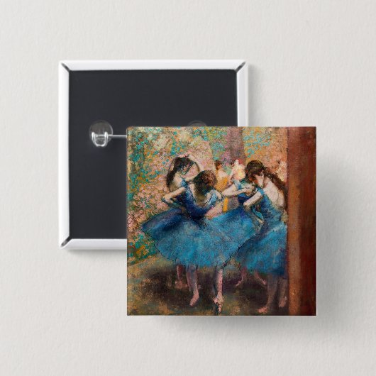Edgar Degas - Tänzer in Blau Button (Vorne & Hinten)