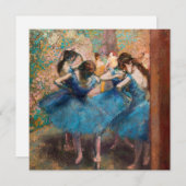 Edgar Degas - Tänzer in Blau Einladung (Vorne/Hinten)