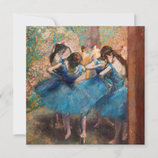 Edgar Degas - Tänzer in Blau Einladung (Vorderseite)