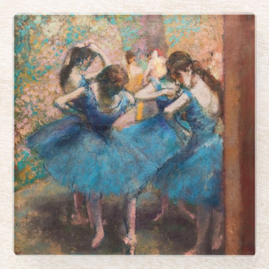 Edgar Degas - Tänzer in Blau Glasuntersetzer (Vorderseite)