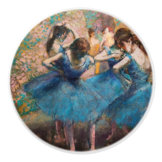 Edgar Degas - Tänzer in Blau Keramikknauf (Vorderseite)