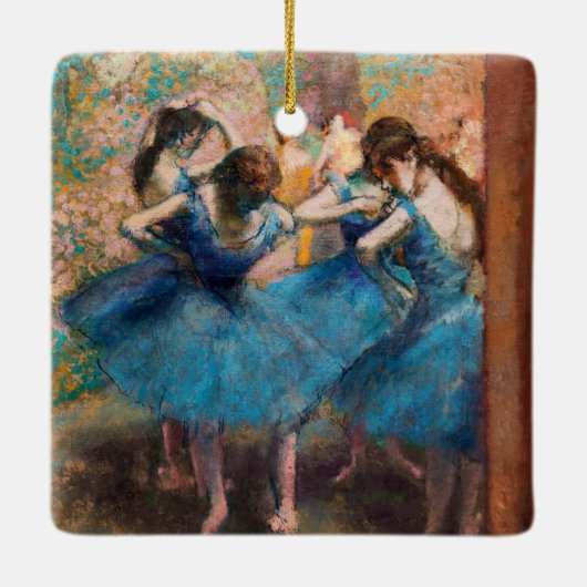 Edgar Degas - Tänzer in Blau Keramikornament (Rückseite)