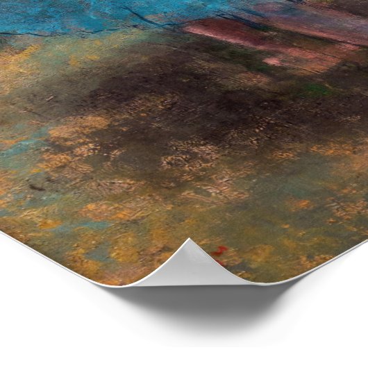 Edgar Degas - Tänzer in Blau Poster (Ecke)