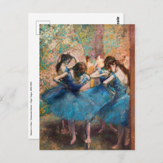 Edgar Degas - Tänzer in Blau Postkarte (Vorne/Hinten)