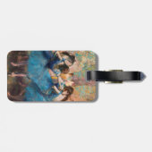 Edgar Degas - Tänzer in blau - QR-Code Gepäckanhänger (Rückseite horizontal)