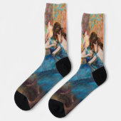 Edgar Degas - Tänzer in Blau Socken (Linkes Detail)