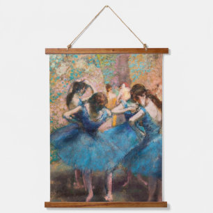 Edgar Degas - Tänzer in Blau Wandteppich Mit Holzrahmen