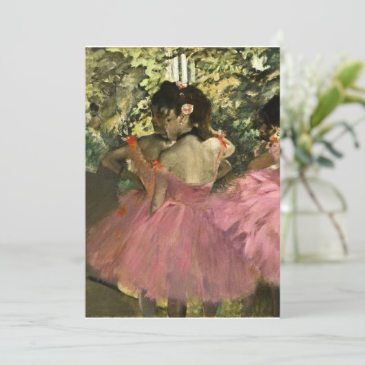 Edgar Degas - Tänzer in Rosa Einladung (Stehend Vorderseite)
