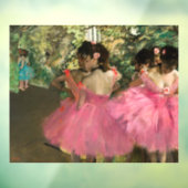 Edgar Degas - Tänzer in Rosa Fensteraufkleber (Blatt 3)