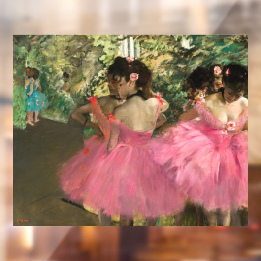 Edgar Degas - Tänzer in Rosa Fensteraufkleber (Blatt 2)